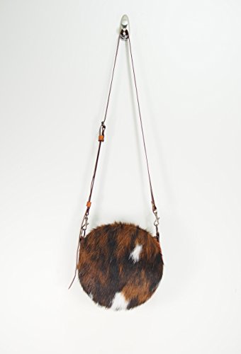 Leather Crossbody Round Cowhide Canteen Purse