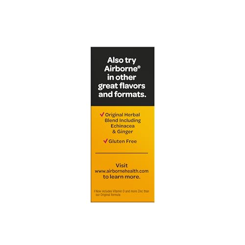 AIRBORNE 1000MG VITAMIN C WITH VITAMIN D & ZINC, SUGAR FREE MULTIVITAMIN IMMUNE SUPPORT SUPPLEMENT, ANTIOXIDANTS VITAMINS A C & VITAMIN E, 30 EFFERVESCENT TABLETS, VERY BERRY FLAVOR