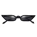 WOWSUN Vintage Sexy Cat Eye Sunglasses Candy Color Clout Goggles for Women (Black)