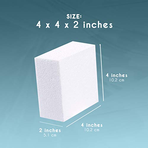 Juvale 12 Styroporblöcke für Bastelarbeiten, Modellbau, Wissenschaftsmodelle, 10,2 x 10,2 x 5,1 cm, Weiß – Bild 5