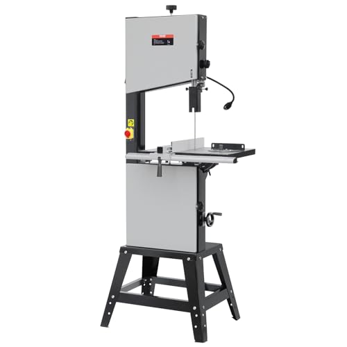VEVOR Band Saw, 13.39-Inch, Benchtop Bandsaw with Stand, 440-846 RPM Continuously Viable Speed, 1100W 1-1/2HP, 110V, Optimized Work Light, and Miter Gauge, for Woodworking Aluminum Wood Metal Copper