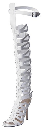 Breckelles Womens Diva-31 Gladiator High Heel Sandals WHT 6.5