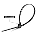 100Pcs 8 Inch Heavy Duty Industrial Zip Toes 40lbs Tensile Strength Releasable Black Tie Wraps Reusable Zip Toes Tie Straps For Garden Plant Secure Vine, Home Office
