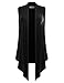 BIADANI Women Versatile Soft Sleeveless Open Front Drape Cardigan