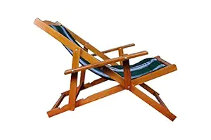 PEEVEES Pvs - Easy Chair Solid Wood Living Room Chair Teak Wood (Natural Finish, Pre-Assembled)