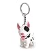 MIFXIN Cute Dog Keychain Key Ring Key Chain Car Key Decoration Keychain for Kids Adults Party Friendship, Bull Terrier