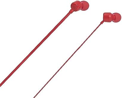 JBL T110 High Bass Stereo Wired Earphones with Microphone Red