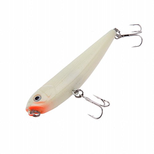 Smartcoco Lot De 5 Leurres De Pêche De Nuit 3d Phosphorescents Vib Popper Crank Minnow Crayon Lumineux Leurre Artificiel Avec Boîte à Leurre