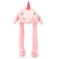 Hopearl Unicorn Hat with Ears Moving Jumping Pop Up