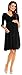 Zeta Ville Women's Maternity Dress Summer Cocktail Skater Baby Shower Dress 282c (Black, Size 6)