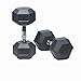 Rage Fitness Rubber Coated Dumbbell - No Roll Design Easy-Grip Steel Knurled Handle, Weights Dumbbell Set for Strength Training, Workouts - Ideal Weights Set for Home Gym - SOLD INDIVIDUALLY - Black (55 LB)