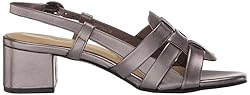 Trotters Women's Luna Heeled Sandal, Pewter