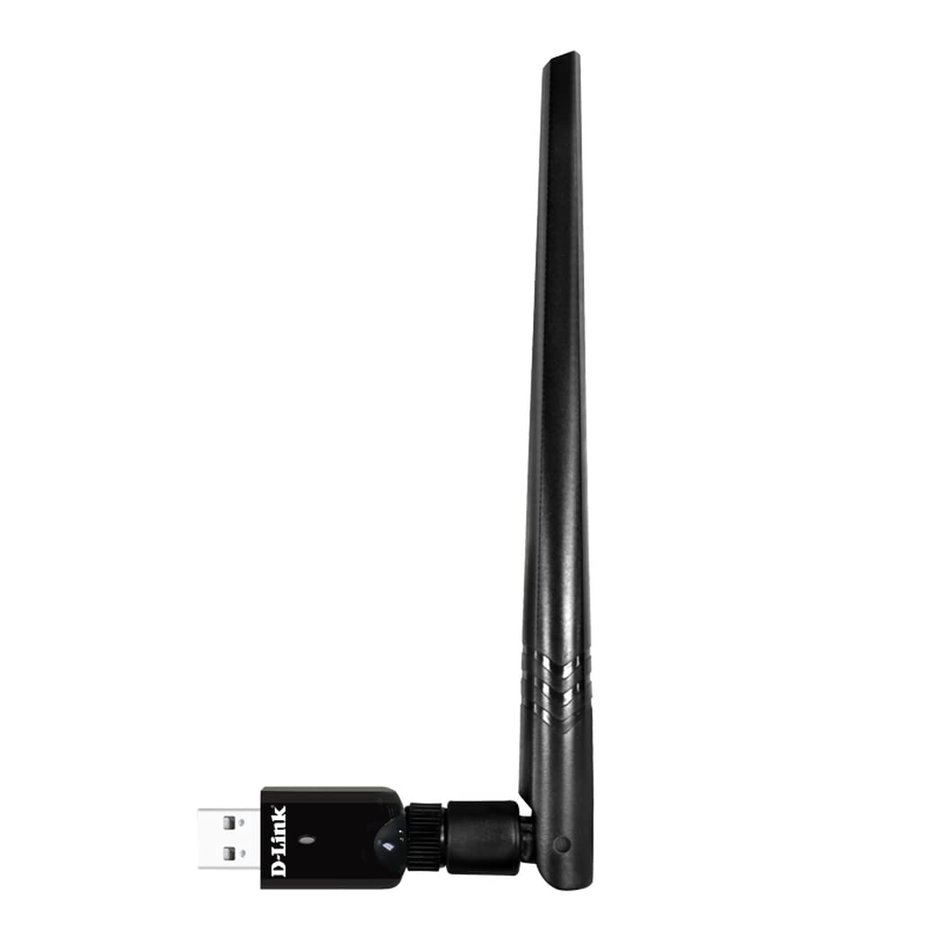D-Link DWA-185 AC1200 MU-MIMO Wi-Fi USB Adapter, Dual Band, USB 3.0, Detachable High-Gain Antenna, WPA3, Compatible with Windows, Mac and Linux, Ultra Portable