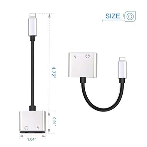 image for turelar Headphone Adapter for iPhone Headphones Splitter Adapter Compa