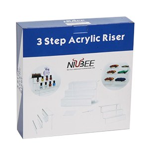 image for NIUBEE 2 Pack Acrylic Riser Display Shelf for Amiibo Funko POP Figures