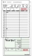 National Checking Company Carbon Backed Guest Check Board - 2 Part Green, 16 Line, 4.20 x 8.25 inch -- 50 books per case.