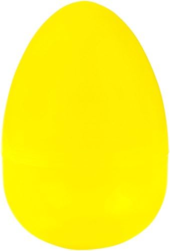 Block Buster Costumes Jumbo 8" Translucent Yellow Plastic Easter Surprise Egg Decorations