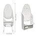 Wall Mounted Iron Rest, FOME PBT Plastic Heat Resistant Hanging Iron Holder Ironing Board Holder Wall Mount with Steel Hooks Iron Board Hanger Iron Board Organizer11.6x5.2IN