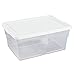 Sterilite 36-Pack 16 Quart Storage Box, Stackable Clear Plastic Bins with Snap-On Lids - Heavy-Duty Organizing Containers for Closet, Bathroom, and Office