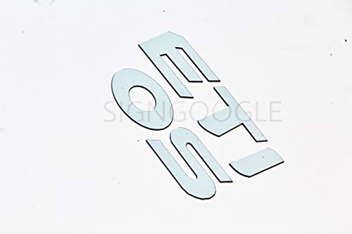 SIGNOOGLE Etios 3D Letters Logo Emblem Exterior Accessories Letters Sticker for Bonnet White Color Pack of 2