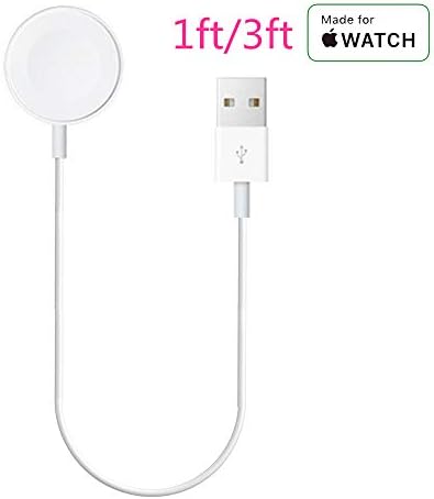 Artchros Watch Cable 1ft for Apple Watch Charger,Portable Charger Cord Compatible with Apple Watch Series 3 2 1 All 38mm 40mm 42mm 44mm Version