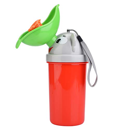 Smandy Portable Baby Child Potty Urinal Reusable Hygienic Leak Proof Pee Training Cup Emergency Toilet for Camping Car Travel for Toddler Boys Girls (Red)