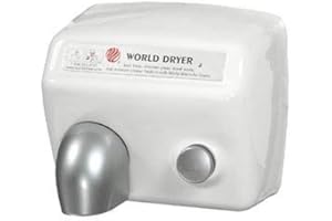 World Dryer DA5-974 Push Button Hand Dryer 115 Volt, Quiet Hand Dryer