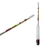 Hydrometer Triple Scale for Wine Mead & Beer Alcohol testing for Homebrewing Beer