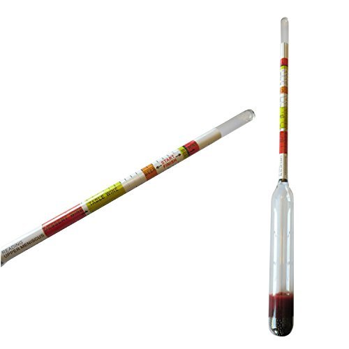 Hydrometer Triple Scale for Wine Mead & Beer Alcohol testing for Homebrewing Beer