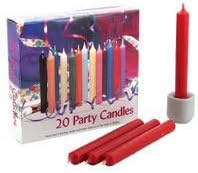 Party / Chime Candles , Red