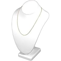 Beadaholique Necklace Bust, for Displaying Jewelry 7x11 Inches, 1 Piece, White Leatherette