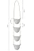 Nellam Ceramic Hanging Succulent Planter - Modern Wall Decor White Vase with Rope Hanger - 4 Piece Set Decorative Pots for Indoor Plants, Cactus, & Flower - for Home, Bedroom & Kitchen