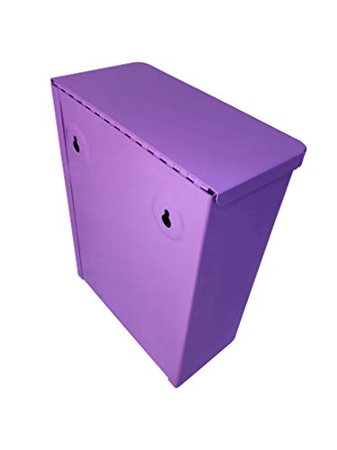 Sanitary Napkin Receptacle, Surface Mount, Steel, 1 gal, Measures: 7 ½ " w x 9 3/4 " H x 4" D (Lavender)