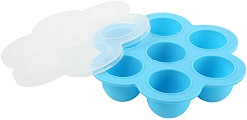 Errilol Silicone Egg Bites Molds Baby Food Freezer Tray with Lid Fits 5,6,8 qt Pressure Cooker Reusable Storage Container