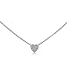 Sterling Silver Cubic Zirconia Heart Tiny Choker Necklace