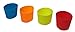 Rusoji Pack of 4 Heat Resistant Assorted Colors Insulated Silicone Protective Coffee Cup Sleeve