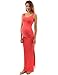PattyBoutik Mama Tie-Dye/Solid Scoop Neck Sleeveless Maxi Dress (Coral Medium)