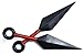 DAZCOS Plastic Kunai Knife Shuriken Throwing Weapon Cosplay Props (Length 5 inches) Black