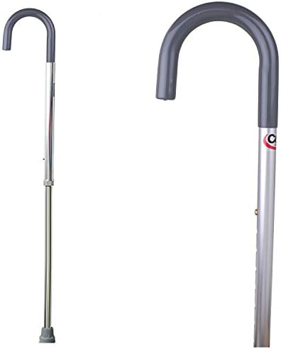 Carex Cane For Men - MenS Round Handle Silver Cane - Adjustable Walking Cane For Men