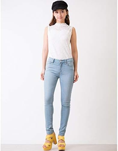 Amazon セシルマクビー Cecil Mcbee ストレッチスキニーデニムパンツ 50ブルー S パンツ 通販