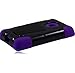 For Nokia Lumia 521 T-Stand Impact Kickstand Hybrid Double Layer Fusion Cover Case Black/Dark Purple