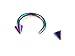 Imixlot 20pcs 16 Gauge Taper Horseshoe Ring Spike Ear Nose Nipple Lip Eyebrow Tongue Ring Body Piercing