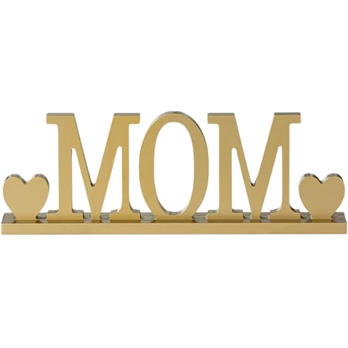Stunning M-O-M Gold MDF Balloon Weight - 4.9" x 14.2" (1 Pc.) - Durable & Styli…