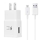 Adaptive Fast Charger Kit Compatible Samsung Galaxy S6/ S7/ Edge/Plus/Active/Note 5 / Note 4, USB 2.0 Fast Wall Charger Adapter and Micro USB Cable