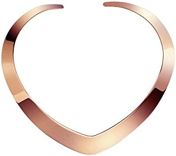 CarweilonHigh Polished Stainless Steel Necklace Love Choker Heart Shape Women Statement Jewelry