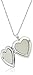 Sterling Silver Heart Millgrain-Edge Locket Necklace, 18