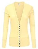 DRESSIS Women's Casual Long Sleeve Button Down Slim Fit Knit Cardigan