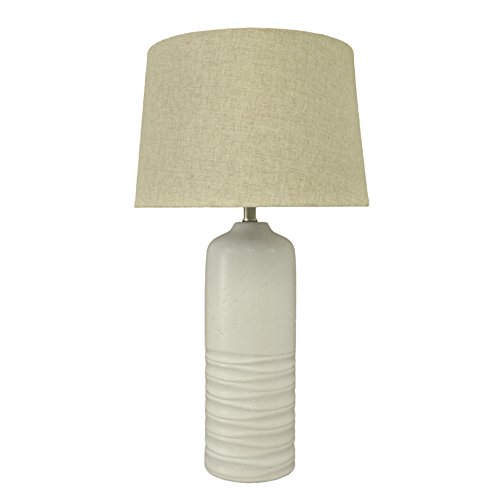 White Ceramic Artist Decor Table Lamp - Desk Lamp - Reading Lamp- Head Desk Lamp - Bedroom Lamp - Study Lamp - Work Lamp - Bedside Nightstand Lamp - Living Room - Family Room Lamp