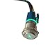 ESUPPORT 12V Car Auto Green LED Light Momentary Speaker Horn Push Button Metal Toggle Switch 19mm Socket Plug