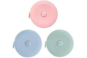 Mini Measuring Tape, 3pcs 2.18 Yards Retractable Measuring Tape(Blue, Pink and Green)